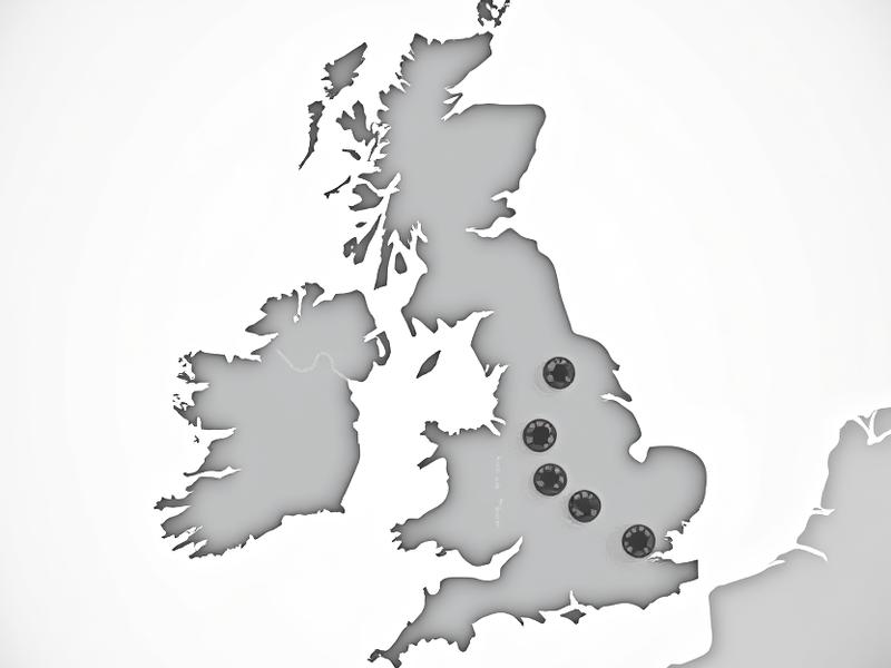 Map of UK highlighting key HR service areas like London, Bristol, and the Thames Valley